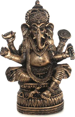 Produktbild von Ganesha Figur Deko Buddha Figur sitzen auf Lotus Nr:H051