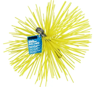 Image de Brosse à spirales - Brosse en PVC, diamètre 250 mm, filetage M12, idéale pour le bois