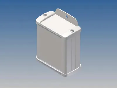 Produktbild von ALUMINIUMGEHUSE - WEI - 70 x 59.9 x 30.9 mm - mit Flansch