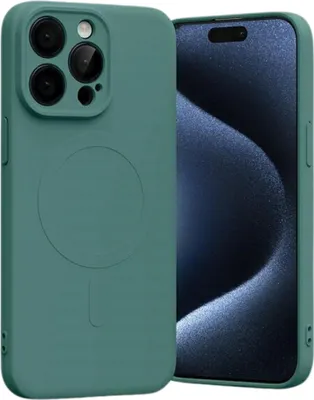Zdjęcie produktu dla Półsilikonowe etui Mercury MagSafe do Apple iPhone 15 Pro Max zielone