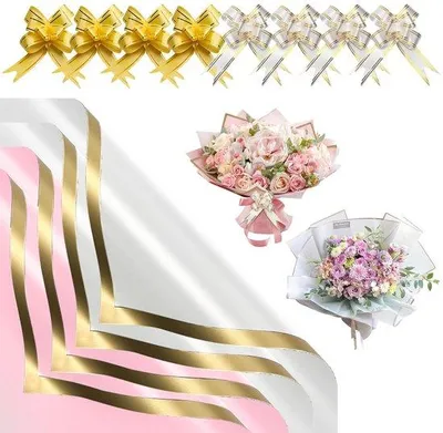Produktbild von Wasserdichtes Blumenpapier - 20 Blätter - 2 Farben - 58 cm - Blumenverpackung