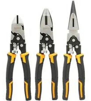 Zangenset DEWALT 3-teilig mit Kreuzgriff und Federmechanismus