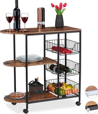 Produktbild von relaxdays Servierwagen Industrial