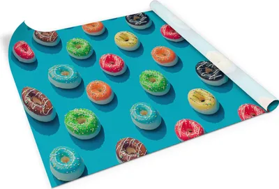 Produktbild von Donuts– Möbelfolie selbstklebend – PVC Klebefolie für Möbel – Küche – Schränke – Möbelrenovierungsfolie – Möbeldekorfolie – 100x50 cm