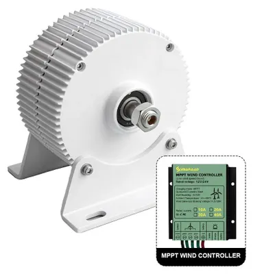 Obrázok produktu pre Generátor, prevádzková rýchlosť 800 ot./min, kompatibilný s obnoviteľnými zdrojmi energie, so základňou a MPPT-B, 12 V