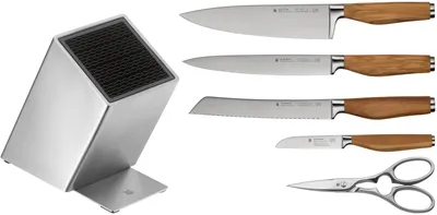Produktbild von WMF Grand Wood Messer-Set mit FlexTec Messerblock, 6-teilig 3201113275 4000530746993