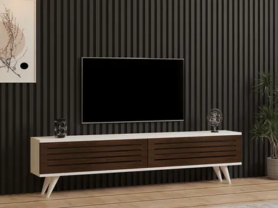 Zdjęcie produktu dla Skye Decor, Hill - Walnut, White, szafka pod telewizor, orzech, 160 x 40 x 25 cm