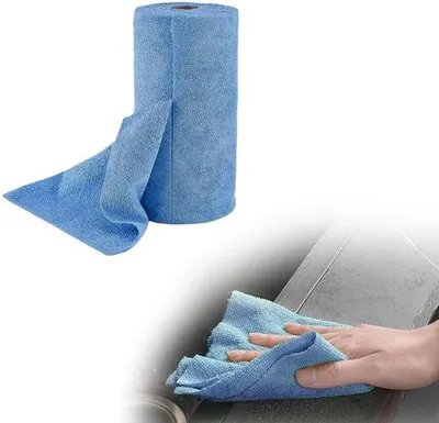 Produktbild von Reinigungsdoekchen auf Rolle - 30 Stück - 30x30cm - Autodoek - Raumschutzdoekchen - Handdoekrol - Reinigungstücher - Waschdoekchen auf Rolle