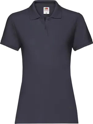 Produktbild von Fruit of the Loom Damen T-Shirt Polohemd kurzarm Poloshirt Polo Shirt, Größe:XS (8), Farbe:Deep Navy