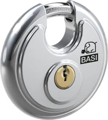 Produktbild von BASI - Rundbügel-Vorhangschloss - RVS 610 - 70 mm - Verschiedenschließend - 6100-7000