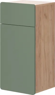 Produktbild von Midischrank Vicco Izan Grün/Goldkraft Eiche 36.6 x 76.6 cm mit Schublade und Tür, Model 54420