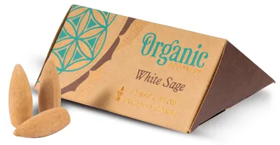 Zdjęcie produktu dla Kadzidła stożkowe Organic Goodness - biała szałwia (12 szt.)