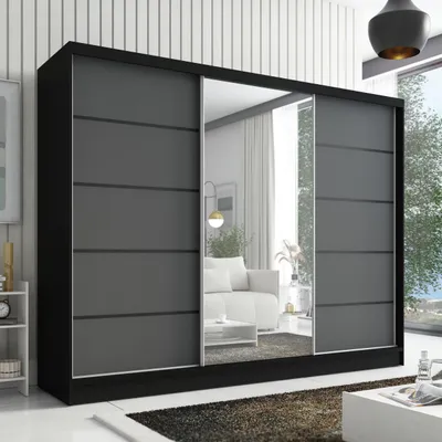 Produktbild von Schwebetürenschrank AURELIA 2 Schwebetürenschrank AURELIA 2 200 cm mit Spiegel, 3 Türen, 3 Schubladen