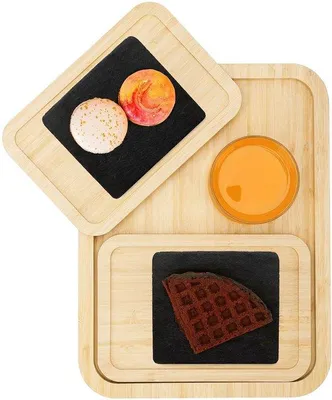 Produktbild von Famanu Serviertrays aus Bambus - Set von 3