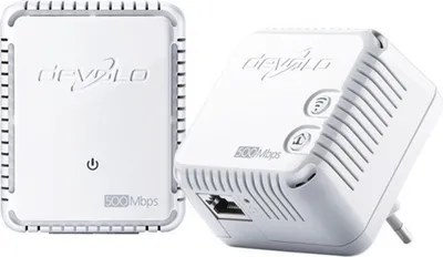 Produktbild von Devolo 09774 WLAN Kompakt Starterset 2 Adapter 500 Mbit/s 300m Powerline