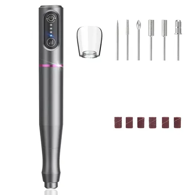 Produktbild von Nagelfräser für Gelnägel Kabellos, Elektrische Nagelfeile Fräser für Gelnägel, USB Wiederaufladbare, 25000u/min 3 Geschwindigkeitsstufen einstellbar