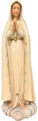 Madonna von Fatima Holzfigur, 10 cm, handbemalt, Krippenfigur