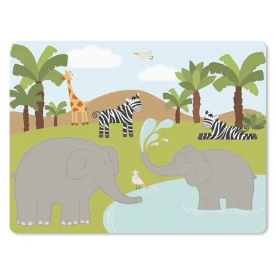 Produktbild von MuchoWow® Mauspad Mousepad Minimalismus - Tiere - Dschungel - Jungen - Mädchen - Baby - Kinder 23x19 cm - Mousepads - Maus Mat - Pad - Mausunterlage - Schreibtischunterlage - Mauspad