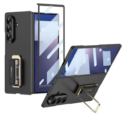 Immagine prodotto di Custodia full cover ultrasottile con supporto girevole per Samsung Galaxy Z Fold7, colore nero