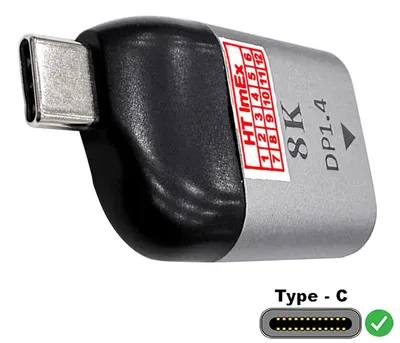 Produktbild von USB Type C zu DisplayPort Adapter 8K 60Hz DP 1.4 kompatibel mit TV PC MacBook Projektor