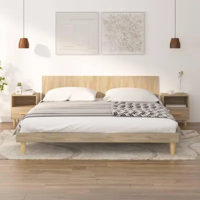 Image de vidaXL Tables de chevet 2 pcs. chêne Sonoma 40x35x47 cm
