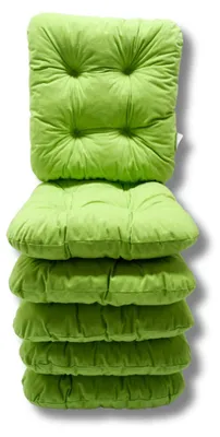 Obrázek produktu pro Sada 6 prošívaných podsedáků na židle 40x40x8 cm z mikrovlákna - 1229