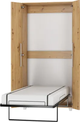 Immagine prodotto di Letto a parete Armadio letto TEDDY 90x200 rovere Artisan Letto verticale a scomparsa a parete, armadio letto a scomparsa, armadio con letto a scomparsa integrato, letto funzionale incl. rete a doghe