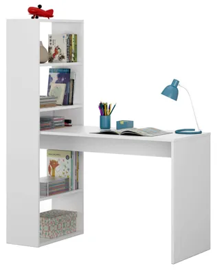 Obrázok produktu pre Písací stôl Habitdesign s policou Duplo, biela farba