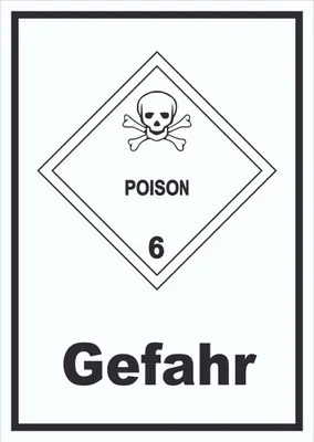 Produktbild von Schild Giftige Stoffe Gefahr Poison Totenkopf hochkant A4 (210x297mm)