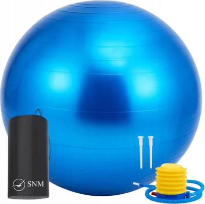 Produktbild von Gymnastikball mit Pumpe - Rehabilitationsball für Übungen - Fitnessball geeignet für 156-170 cm - 65 cm - Yogaball - Blau