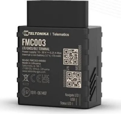 Produktbild von Teltonika FMC003, Auto, GPS-Tracker, Schwarz, Schmutzabweisend, Single SIM, Acrylnitril-Butadien-Styrol (ABS), Kunststoff