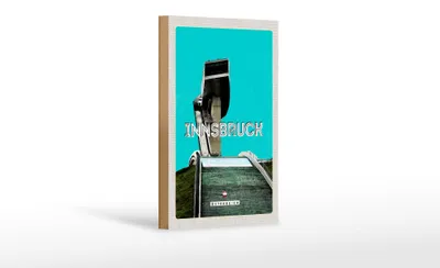 Produktbild von Holzschild Reise 12x18 cm Innsbruck Österreich Aussicht Urlaub