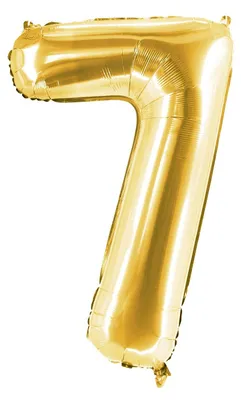 Produktbild von Folienballon Gold 100cm Zahl 7