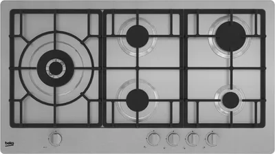 Immagine prodotto di Beko HIML 95225 SXE Piano Cottura Incorporato 90 cm Gas 5 Fornelli Acciaio Inossidabile