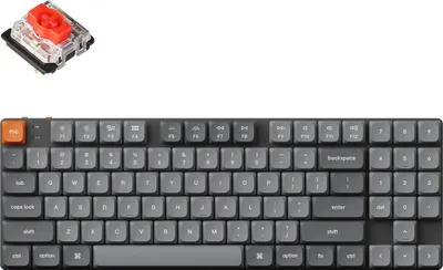 Produktbild von Keychron K13 Max Kabelloss Mechanische Tastatur QMK/VIA, RGB LED, QWERTY US, Low Profile, Gateron Mechanical Red K13M-H1