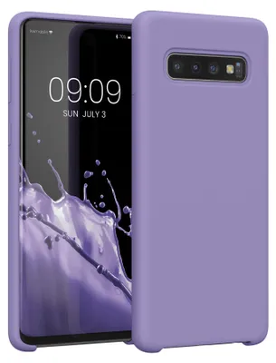 Produktbild von kwmobile Handyhülle für Samsung Galaxy S10 Hülle - Case Silikon - Kabelloses Laden - Schutzhülle Cover in Veilchen Lila