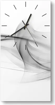 Produktbild von DEQORI Glasuhr 30x60 cm Modern 'Rauchige Nebelschwaden' Wanduhr Glas Uhr Design leise