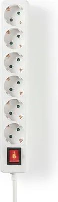 Produktbild von Nedis Steckdosenleiste - Schutzkontakt / Typ F (CEE 7/7) - 6-Wege - 1.50 m - 3680 W - 16 A - Ein-/Ausschalter - Weiss