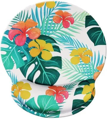 Produktbild von Ibenzoa® Ergonomisches Mauspad mit Handgelenkstütze – Schwarz, 25 x 23 cm, verschleißfestes Polyester & rutschfeste Gummibasis