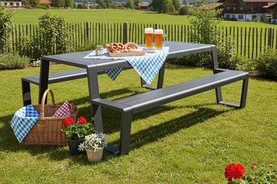 Produktbild von Lesli Living Picknick-Set Estilo 220x183cm Anthrazit
