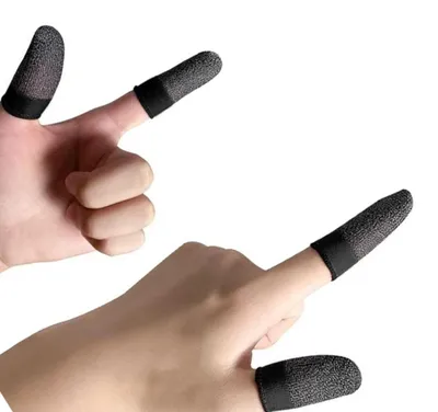 Produktbild von INF Gaming Fingerhüllen Silberfaser 28-Nadel 4.5cm Touchscreen 16er Schwarz