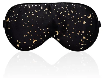 Image de Masque de sommeil en soie avec sangles réglables, masque confortable et ultra-doux, l'aide ultime pour s'endormir, masque Golden Moon