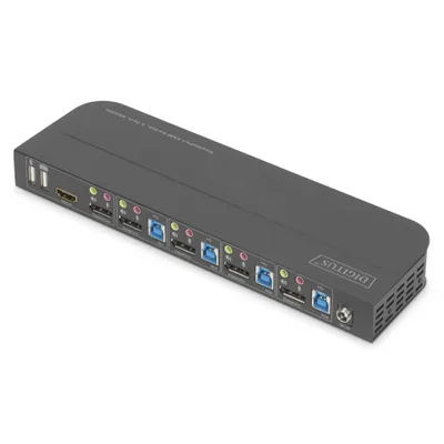 Immagine prodotto di DIGITUS - KVM-/Audio-Switch - 4 x KVM/Audio - 1 lokaler Benutzer - Desktop