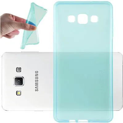 Immagine prodotto di Cadorabo cover per Samsung Galaxy A7 2015 cover protettiva in blu cover protettiva cover TPU silicone cover custodia