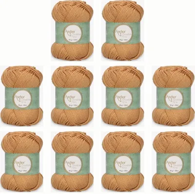 Image de 10 pelotes d'Anchor Creativa Fino – fil de coton pour le crochet (couleur 00179)