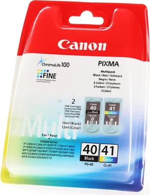 Zdjęcie produktu dla Canon 0615B043, Czarny, Cyjan, Purpurowy, Żółty, Tusz na bazie pigmentu, 2 szt., Multipak