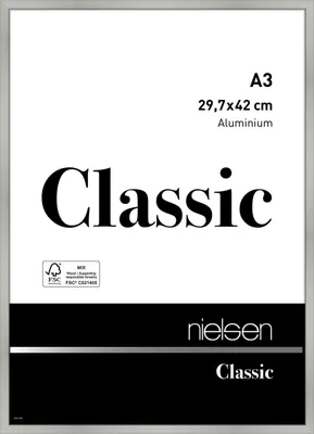 Produktbild von nielsen Aluminium Bilderrahmen Classic, 29,7x42 cm (A3), Silber Matt