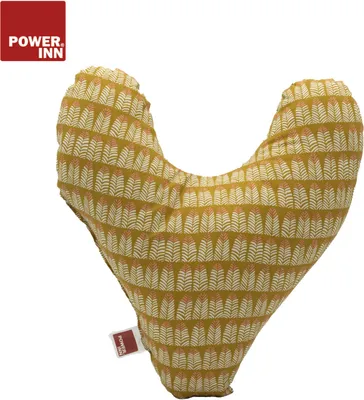 Produktbild von POWER INN Brustkissen Hope | Beige mit Federn | Herzkissen als Schmerzlinderung nach Mastektomie | Stützkissen
