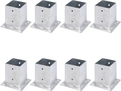 Produktbild von Alberts 8 x Aufschraubhülse für Vierkantholzpfosten, 101x101 mm, feuerverzinkt, zum Aufschrauben
