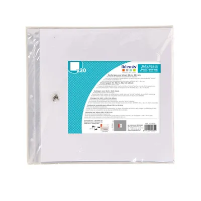 Immagine prodotto di 30 tasche in plastica 30,5x30,5 cm 3 viti Artemio